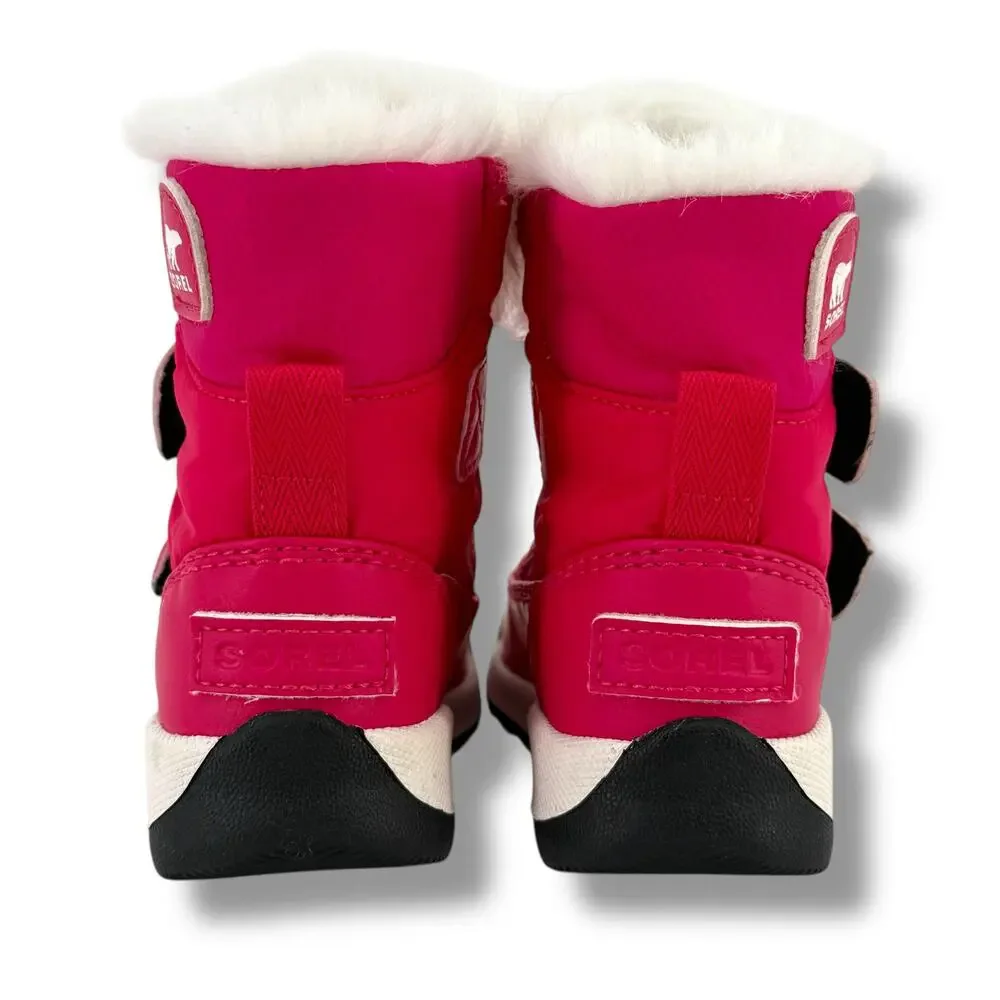 Sorel Whitney II Hot Pink Faux Fur Snow Boots Baby Girl Size 4 Waterproof